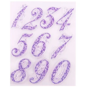 0-9 Numbers Stamp Set - packaging photo | clear stamp