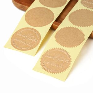 100 Pcs Kraft Label Stickers for Embosser views