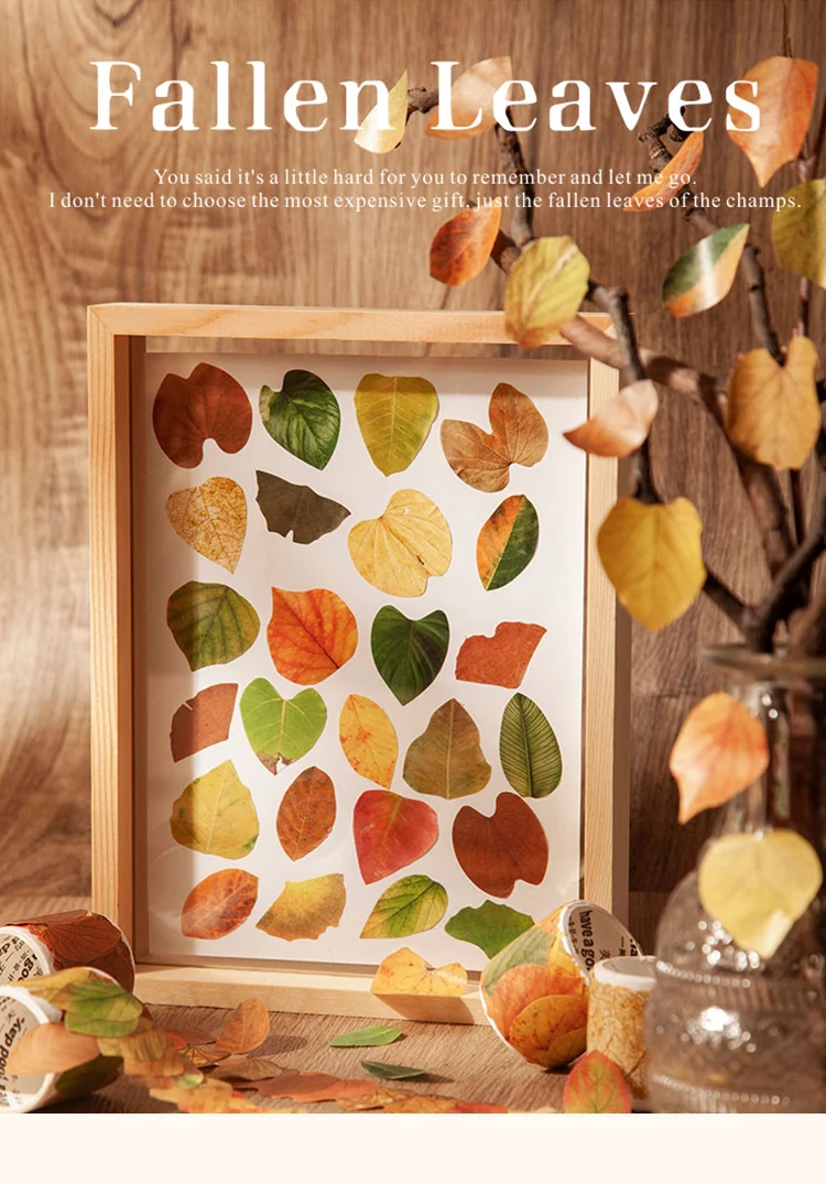 Creative Fallen Leaves Decorative Washi Tape Sticker 1Creative Fallen Leaves Decorative Washi Tape Sticker