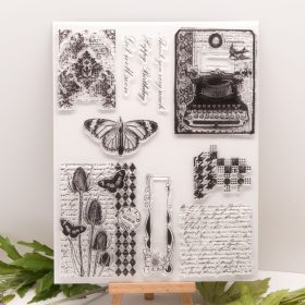 Background With Letters Stamp Set