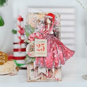 Lovely Curly Dress Girl Metal Cutting Dies