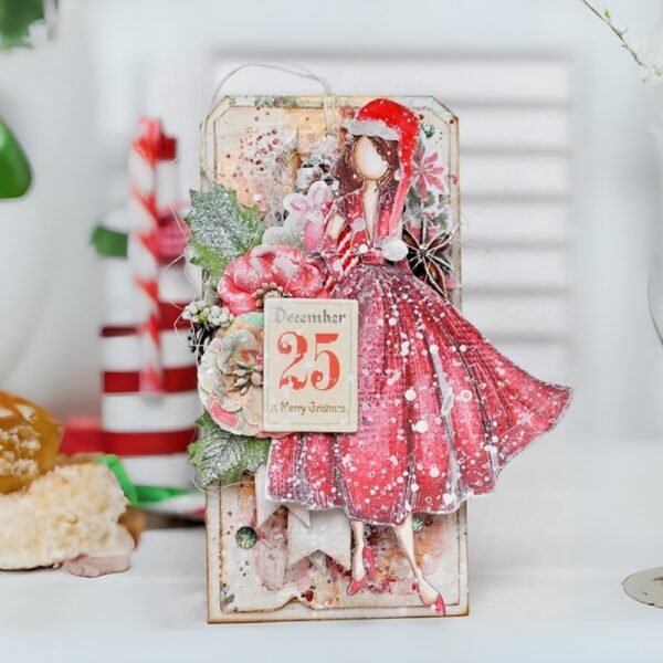 Lovely Curly Dress Girl Metal Cutting Dies 1