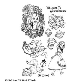 Girl Wanderland with Animals Stamp Set