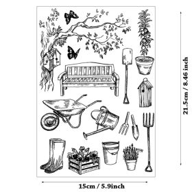 Gardening Tools Stamp Set