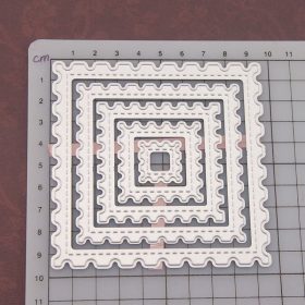 Lace Square Border Metal Die Cuts