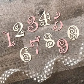 Lace Numbers Metal Die Cuts