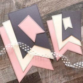 Pennant Banner Shapes Metal Die Cuts