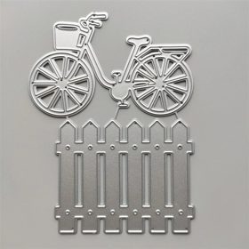 Bicycle Fence Metal Die Cuts