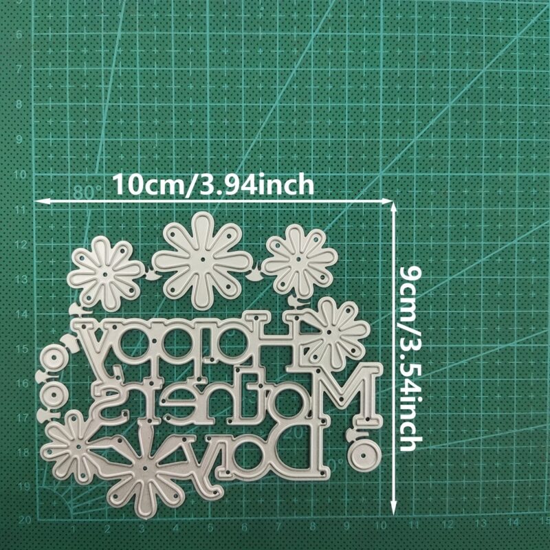 Happy Mothers Day Letters Metal Cutting Dies Stencil DIY Scrapbooking Embossing Tool Paper Card Album Template Mold Decoration Craft