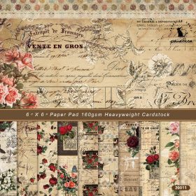 SUMFLYING RETRO FLOWERS SCRAPBOOK & CARDSTOCK PAPER