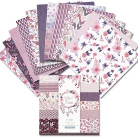 SUMFLYING VIOLET BLOOM SCRAPBOOK & CARDSTOCK PAPER