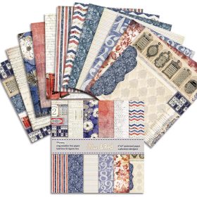 SUMFLYING BLUE AND RED SCRAPBOOK & CARDSTOCK PAPER