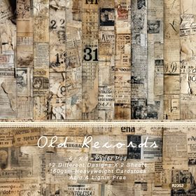 SUMFLYING OLD RECORDS SCRAPBOOK & CARDSTOCK PAPER