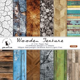 SUMFLYING WOODEN TEXTURE SCRAPBOOK & CARDSTOCK PAPER