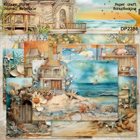SUMFLYING BEACH DIARY SCRAPBOOK & CARDSTOCK PAPER