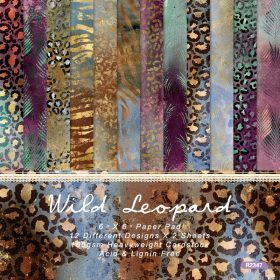 SUMFLYING WILD LEOPARD SCRAPBOOK & CARDSTOCK PAPER