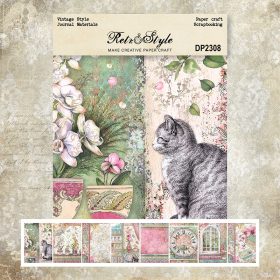 SUMFLYING CAT & ELEGANT HOME SCRAPBOOK & CARDSTOCK PAPER
