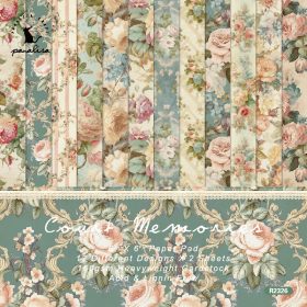 SUMFLYING OIL PAINTING FLOWERS SCRAPBOOK & CARDSTOCK PAPER