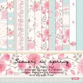 SUMFLYING ROSE IN SPRING SCRAPBOOK & CARDSTOCK PAPER