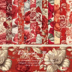 SUMFLYING RED BLOOMING SCRAPBOOK & CARDSTOCK PAPER