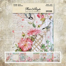 SUMFLYING FLOWER & CLOCK SCRAPBOOK & CARDSTOCK PAPER