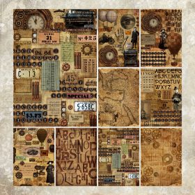 SUMFLYING VINTAGE CLOCK SCRAPBOOK & CARDSTOCK PAPER