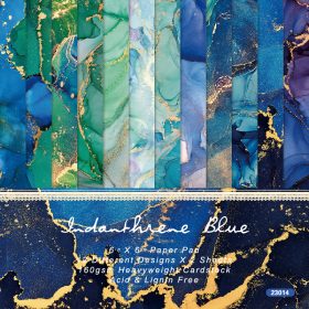 SUMFLYING MYSTERIOUS BLUE SCRAPBOOK & CARDSTOCK PAPER