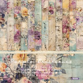 SUMFLYING PURPLE BRILLIANCE SCRAPBOOK & CARDSTOCK PAPER