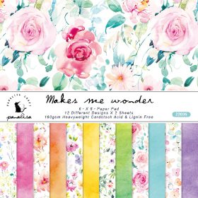 SUMFLYING WATERCOLOR FLOWERS SCRAPBOOK & CARDSTOCK PAPER