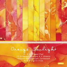 SUMFLYING ORANGE SUNLIGHT SCRAPBOOK & CARDSTOCK PAPER