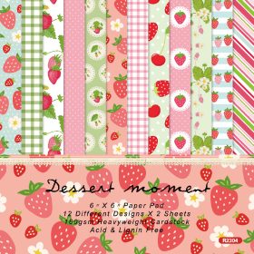 SUMFLYING FRESH STRAWBERRY SCRAPBOOK & CARDSTOCK PAPER