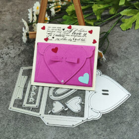 Love Heart Envelope Metal Cutting Dies
