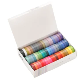 Colored Rainbow Paper Tape Set (60 Pcs)