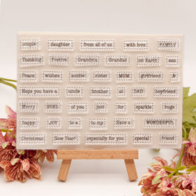 Family Members Letters Clear Stamp Set