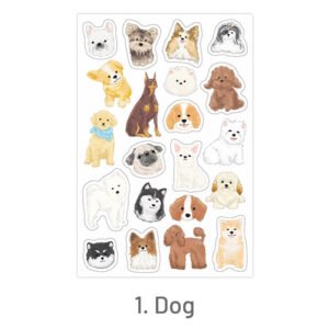 1.dog furry little cute series stickers