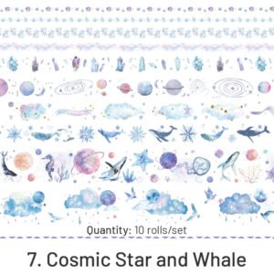10 rolls washi tape set girl fruit cat antique scenery dog cosmic star whale sku 7 2