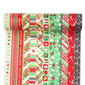 12 Rolls Silver and Gold Foil Christmas Washi Tape Set