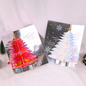 3D Sparkling Christmas Tree Greeting Card