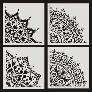 DIY Painting 1/4 Flower Hollow Stencil