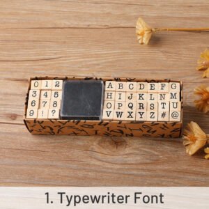 40 piece numbers alphabet symbols rubber stamps with ink pad set sku 1