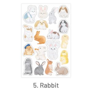 5.rabbit furry little cute series stickers