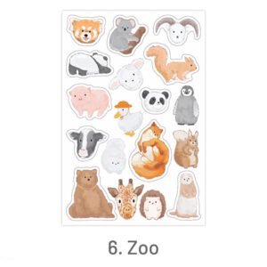 6.zoo furry little cute series stickers