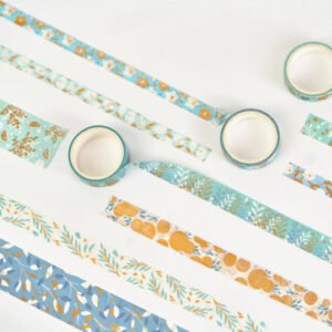 8 rolls foil washi tape set butterfly van gogh floral print geometric b4