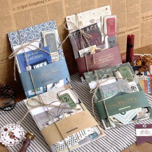88 PCS Retro Scrapbook Sticker Paper Material Pack
