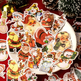 Christmas Party Night Cute Bronzing Sticker