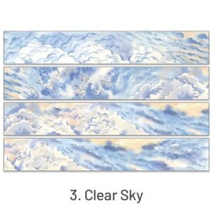 Cartoon Landscaping Journal Washi Tape3. Clear Sky 2000