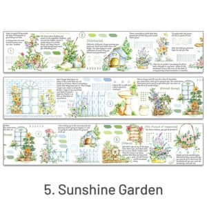 Cartoon Landscaping Journal Washi Tape5. Sunshine Garden 2000