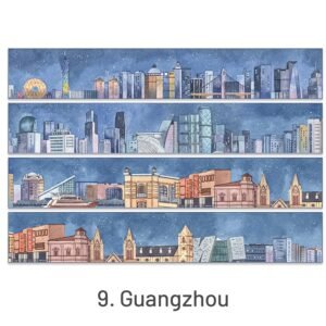 Cartoon Landscaping Journal Washi Tape9. Guangzhou 2000