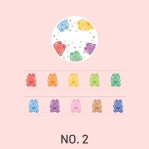 Cute Cartoon Bear Flower Roll Sticker Cute Cartoon Bear Flower Roll Sticker 2 2000