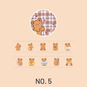 Cute Cartoon Bear Flower Roll Sticker Cute Cartoon Bear Flower Roll Sticker 5 2000